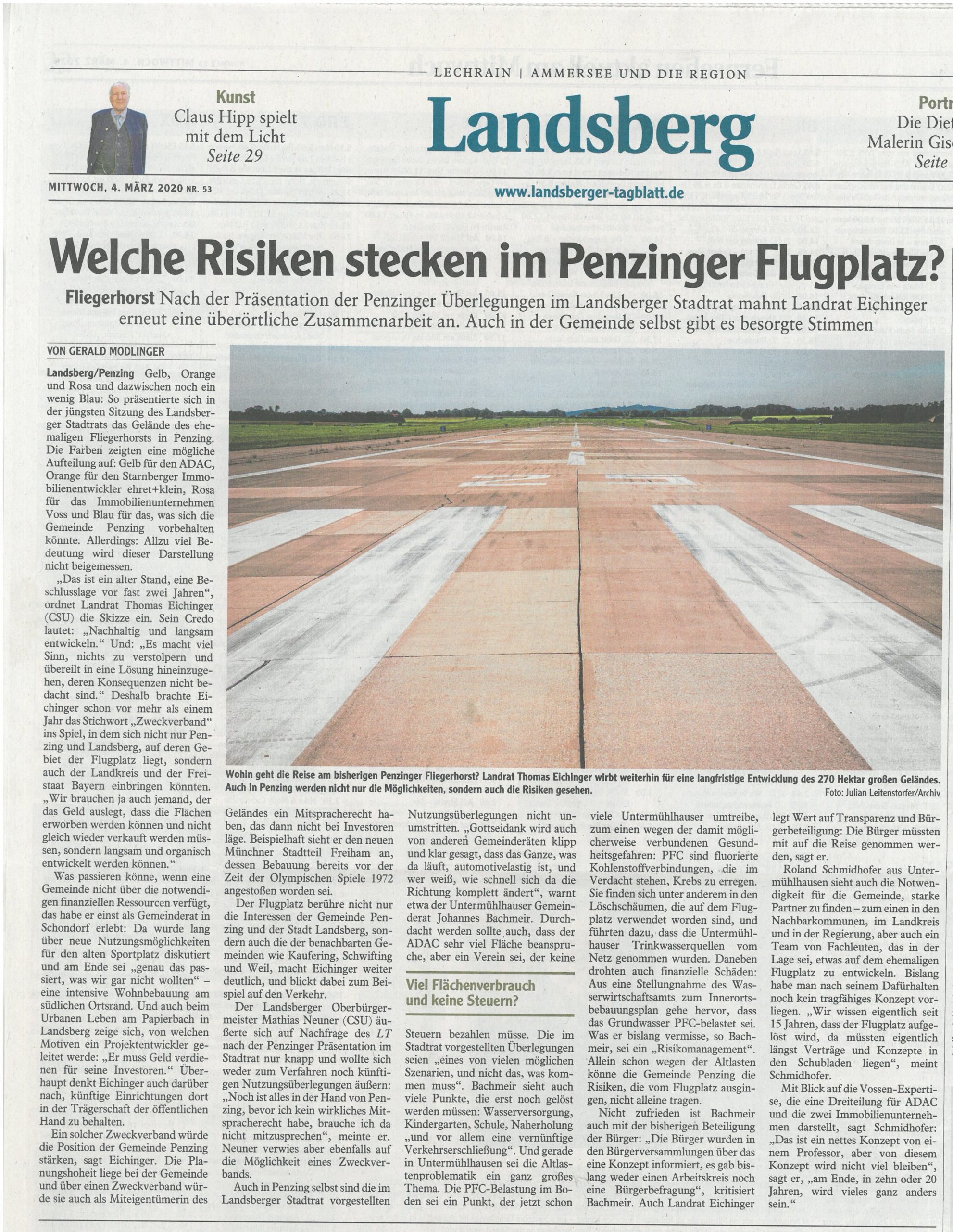Bericht im Landsberger Tagblatt bestätigt erneut die Sichtweise von Dieter Förg
